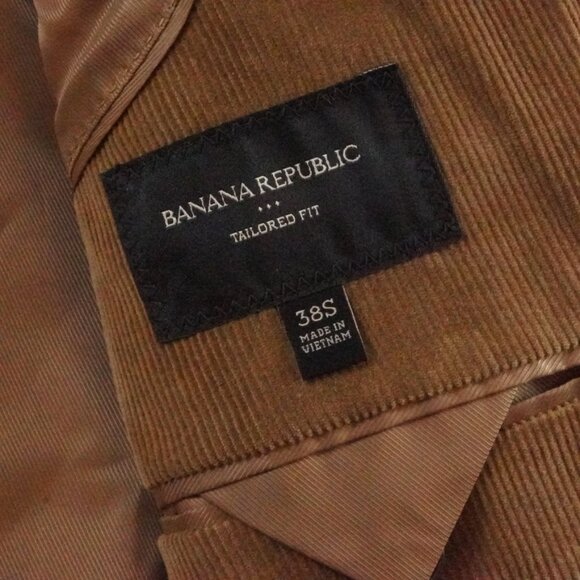 Banana Republic Corduroy Blazer Jacket Mens 38S Brown Single Breasted Formal - Picture 4 of 11